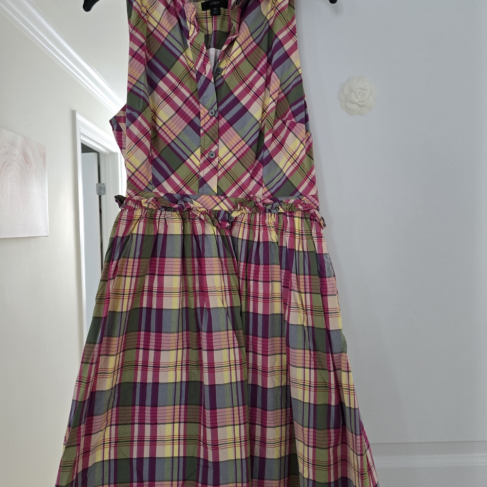 J. Crew Multicolor Plaid Kids Dress